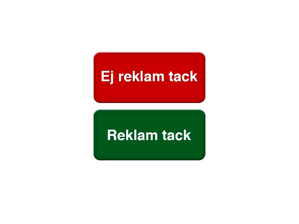 Reklam/Ej reklam tack 14st